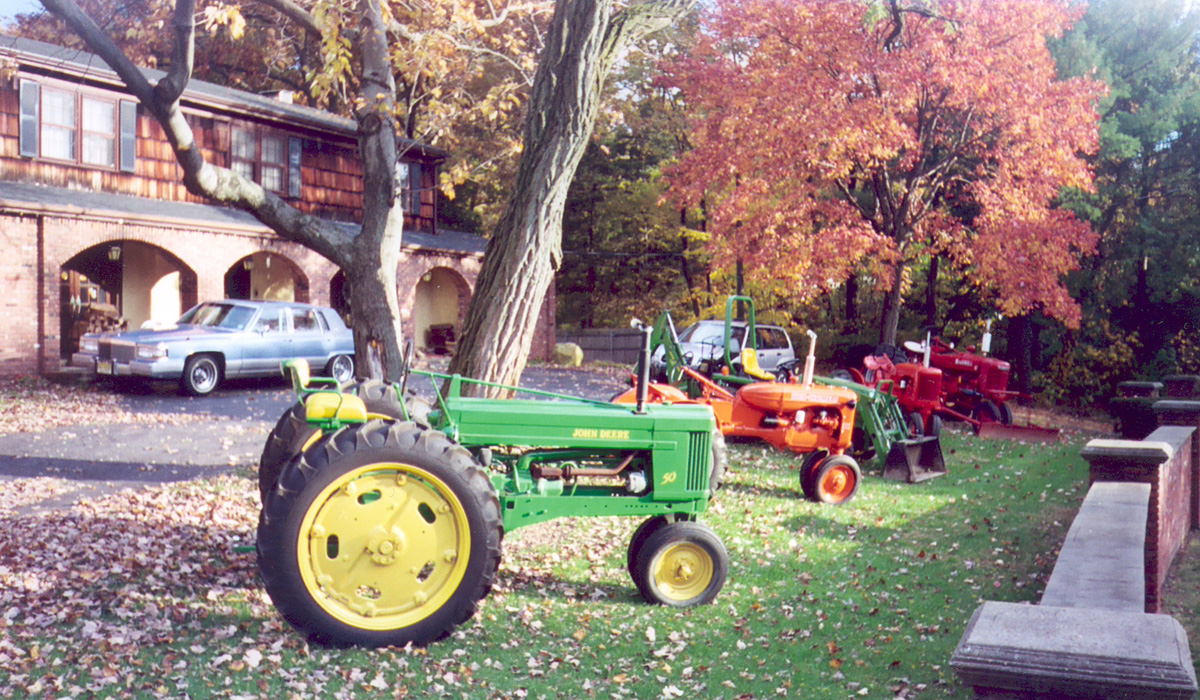 Tractors on display for Halloween